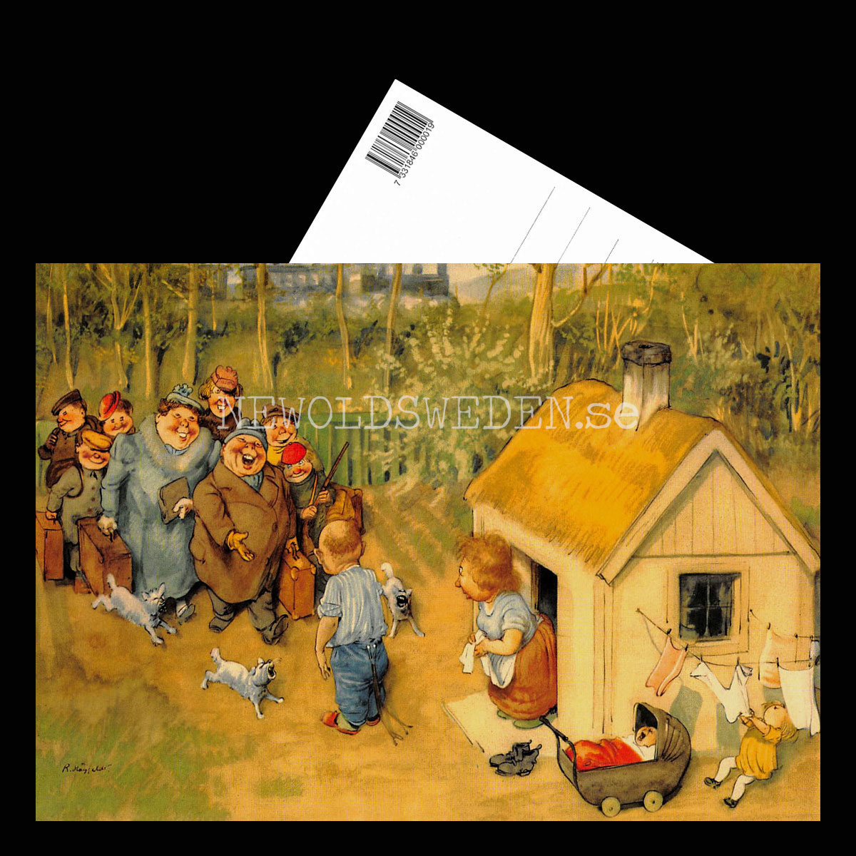Robert Högfeldt 1894 - 1986 - Tjocka Släkten - Vykort A5 - 3