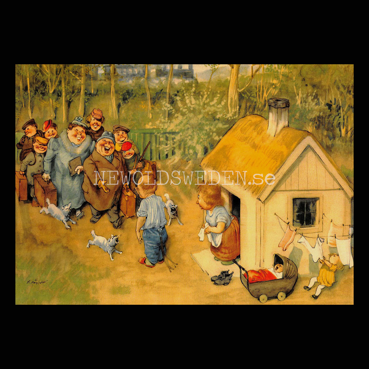 Robert Högfeldt 1894 - 1986 - Tjocka Släkten - Vykort A5