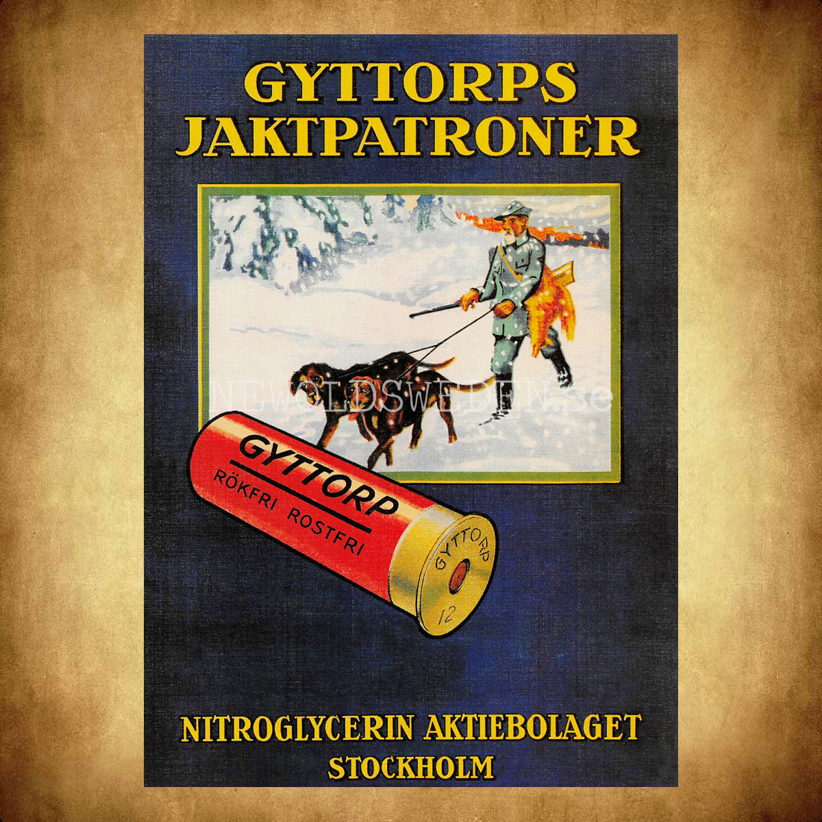 GYTTORPS Jaktpatroner - Nitroglycerin AB Stockholm - Vykort A5 - 2