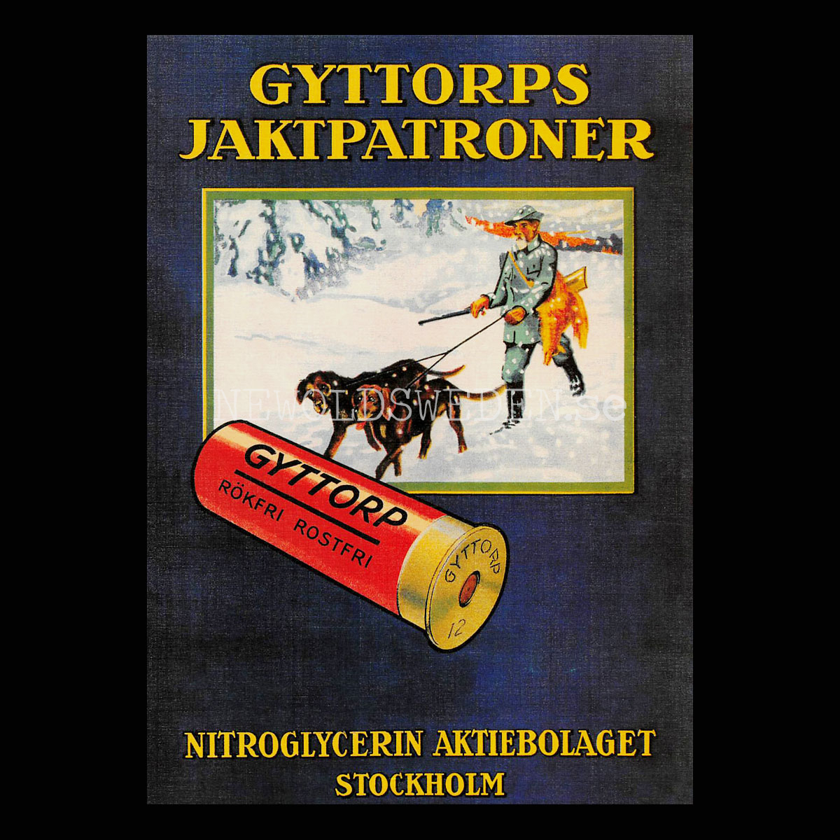 GYTTORPS Jaktpatroner - Nitroglycerin AB Stockholm - Vykort A5