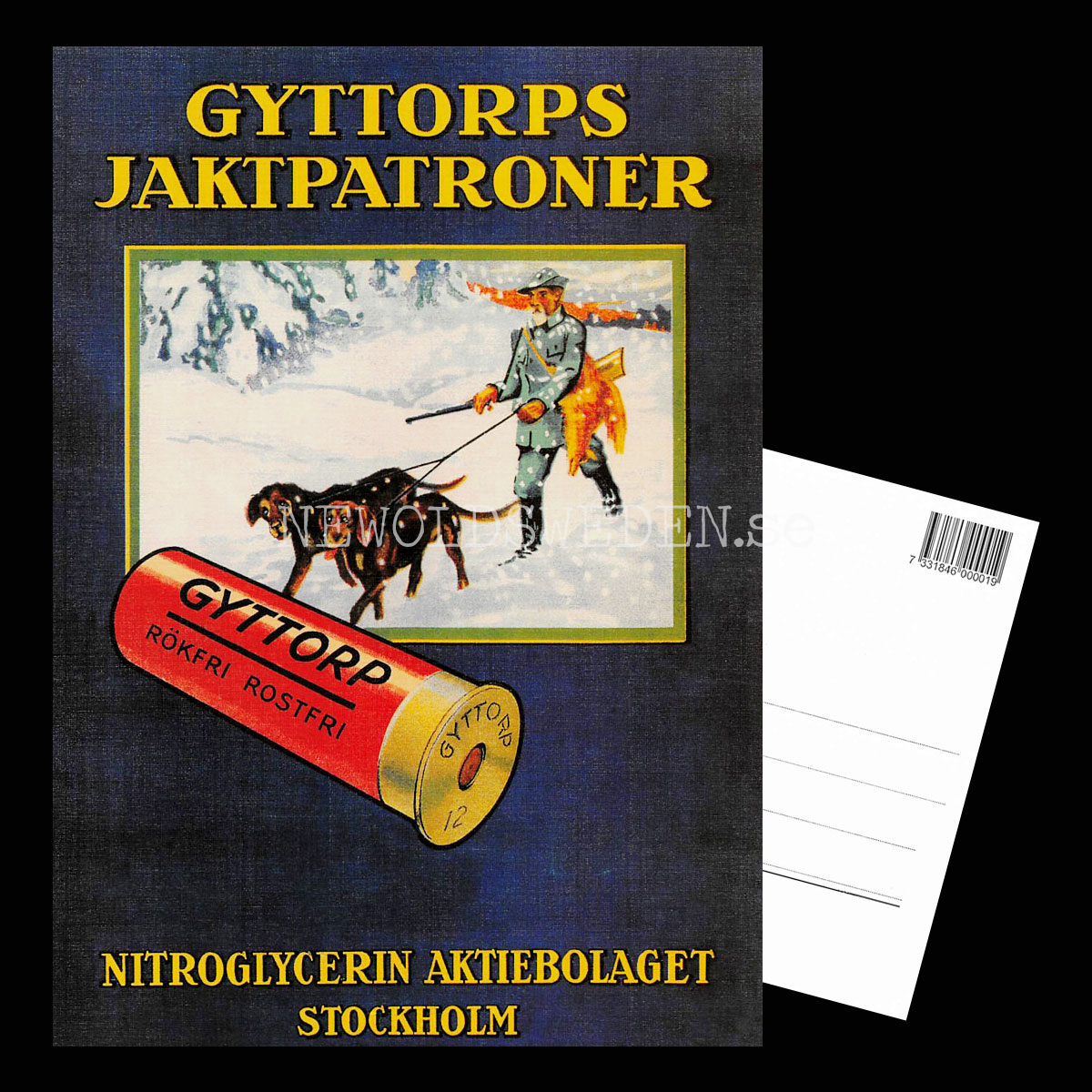 GYTTORPS Jaktpatroner - Nitroglycerin AB Stockholm - Vykort A5 - 3