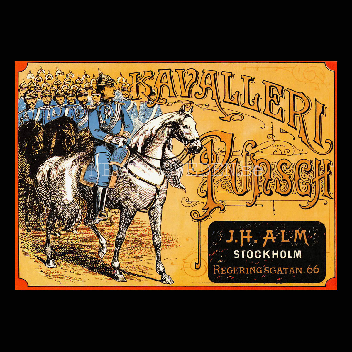 KAVALLERI Punsch - J.H. Alm Stockholm - Vykort A5