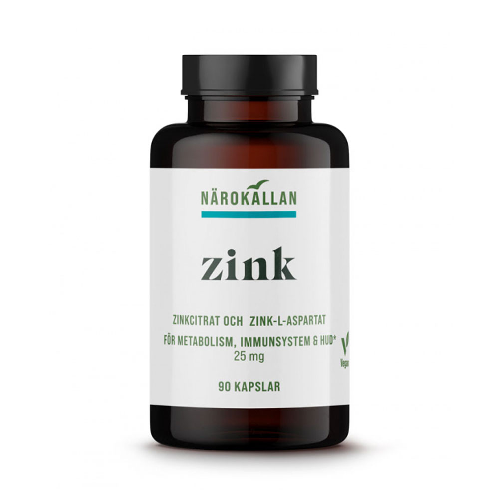 Zink 25 mg 90 kap Närokällan