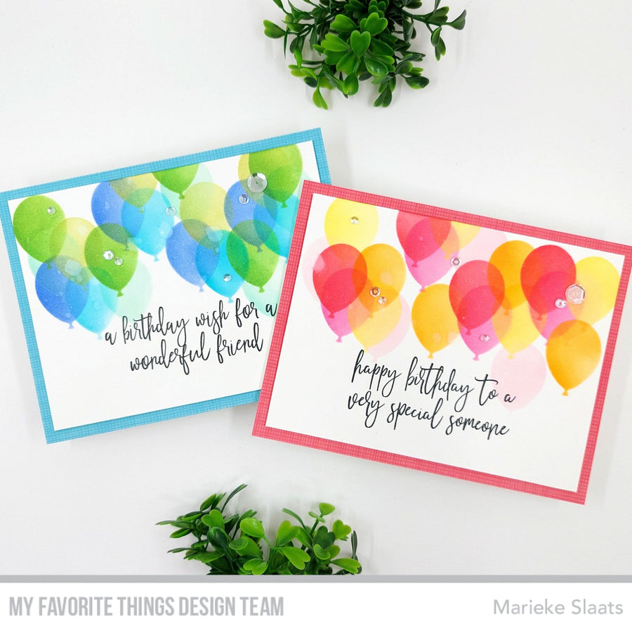 MY FAVORITE THINGS -Balloon Party Stencil  - 3
