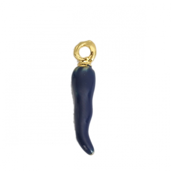 Charm enamel chili, blue