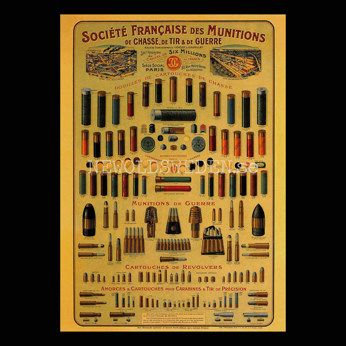 Société Francaise Des Munitions Paris - Vykort A5