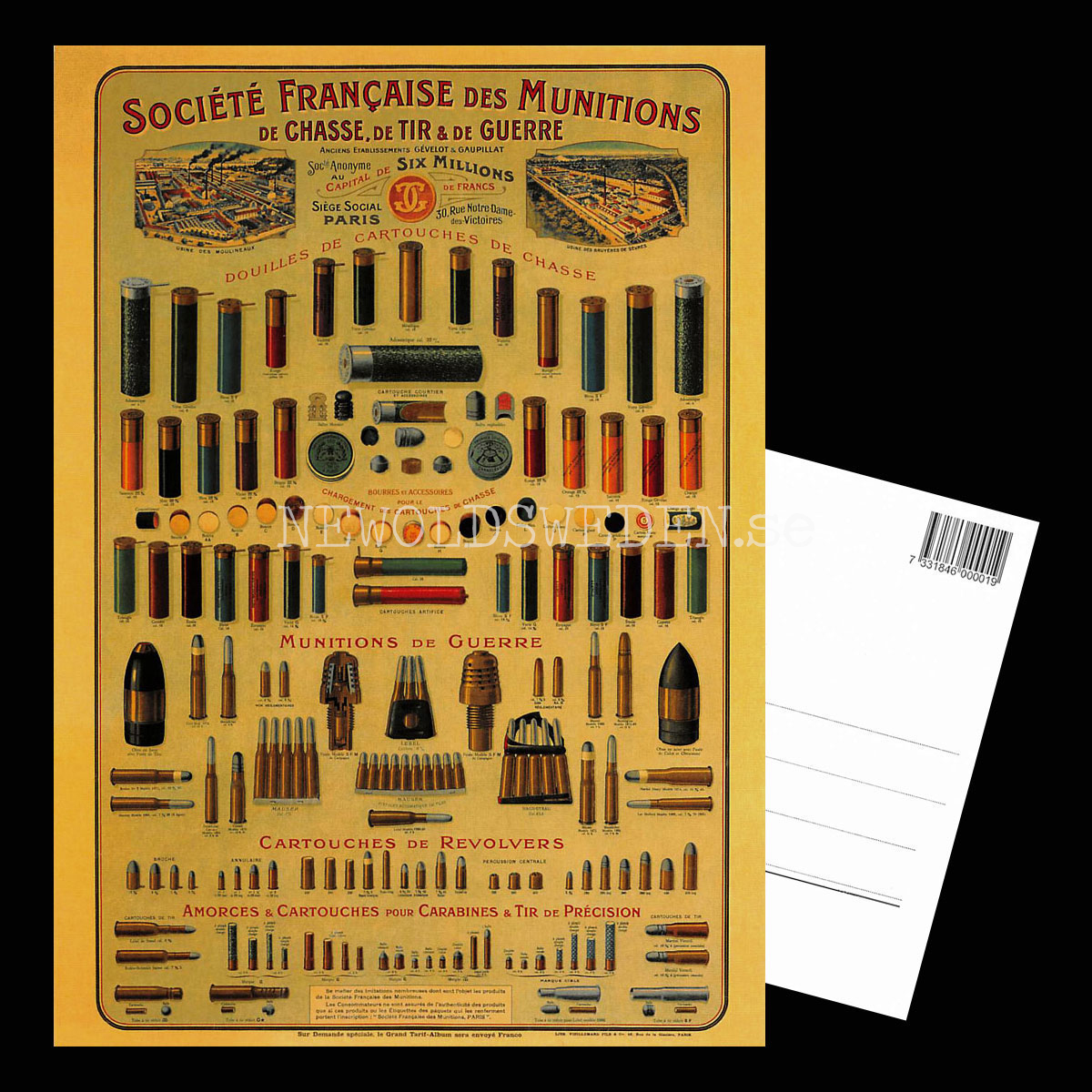 Société Francaise Des Munitions Paris - Vykort A5 - 3