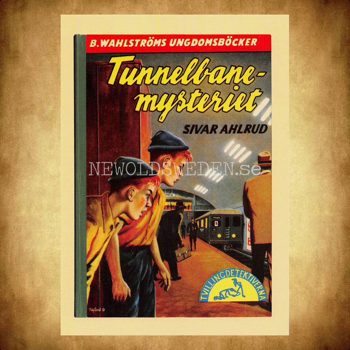 B. Wahlströms Ungdomsböcker - Tunnelbane-mysteriet - Vykort A5 - 2