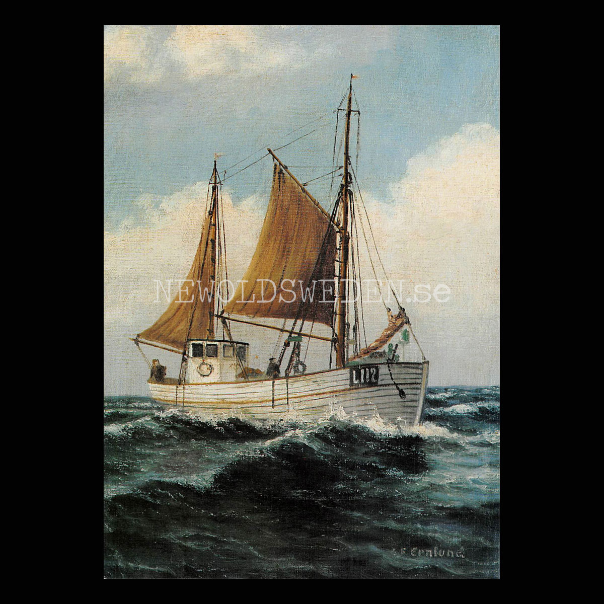 Trålare Fiskebåt A.E. Ernlund- Vykort A5