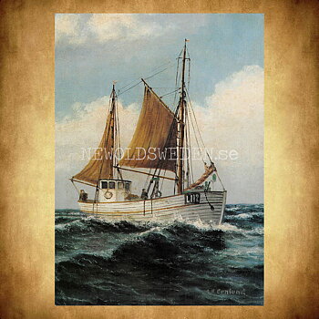 Trålare Fiskebåt A.E. Ernlund- Vykort A5