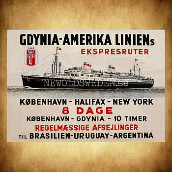 GDYNIA - AMERIKA LINIEN GAL - Vykort A5