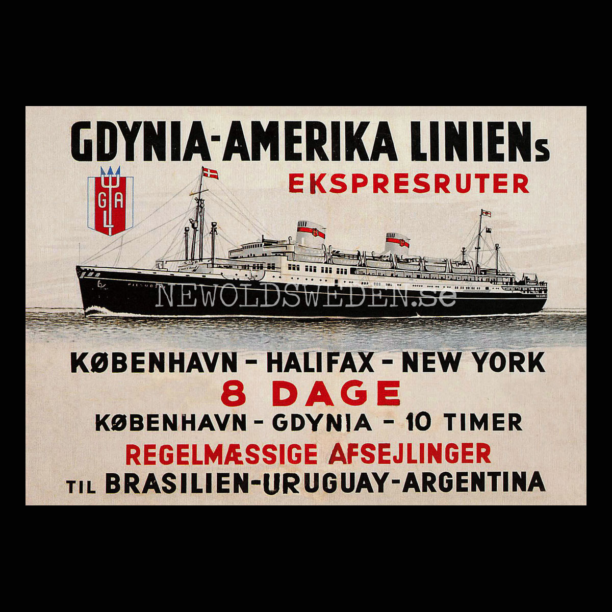 GDYNIA - AMERIKA LINIEN GAL - Vykort A5