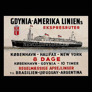 GDYNIA - AMERIKA LINIEN GAL - Vykort A5