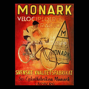 MONARK 1956 Cykel Velociped & Radio Varberg - Vykort A5
