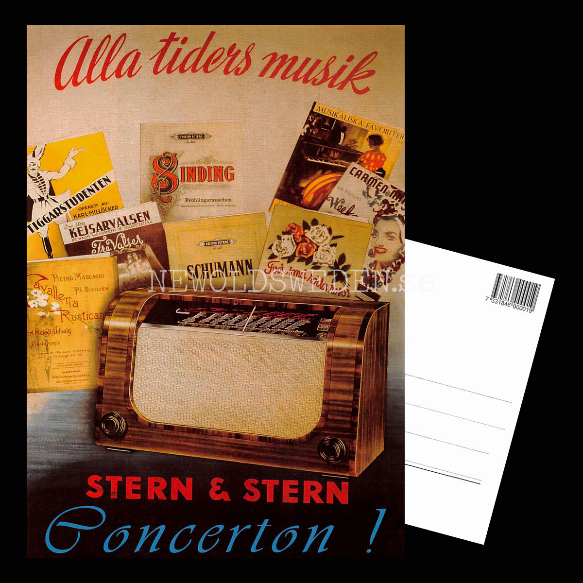 STERN & STERN Radio Musik - Vykort A5 - 3