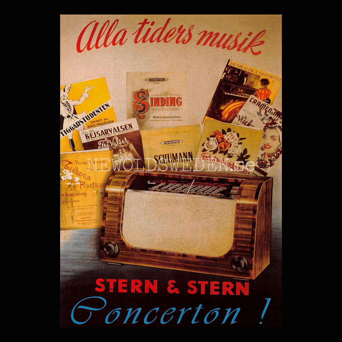 STERN & STERN Radio Musik - Vykort A5