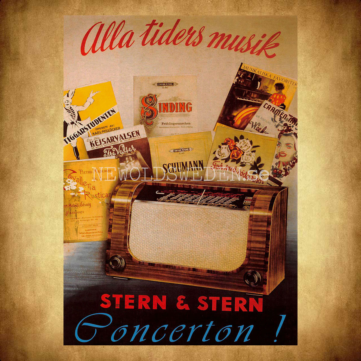 STERN & STERN Radio Musik - Vykort A5 - 2