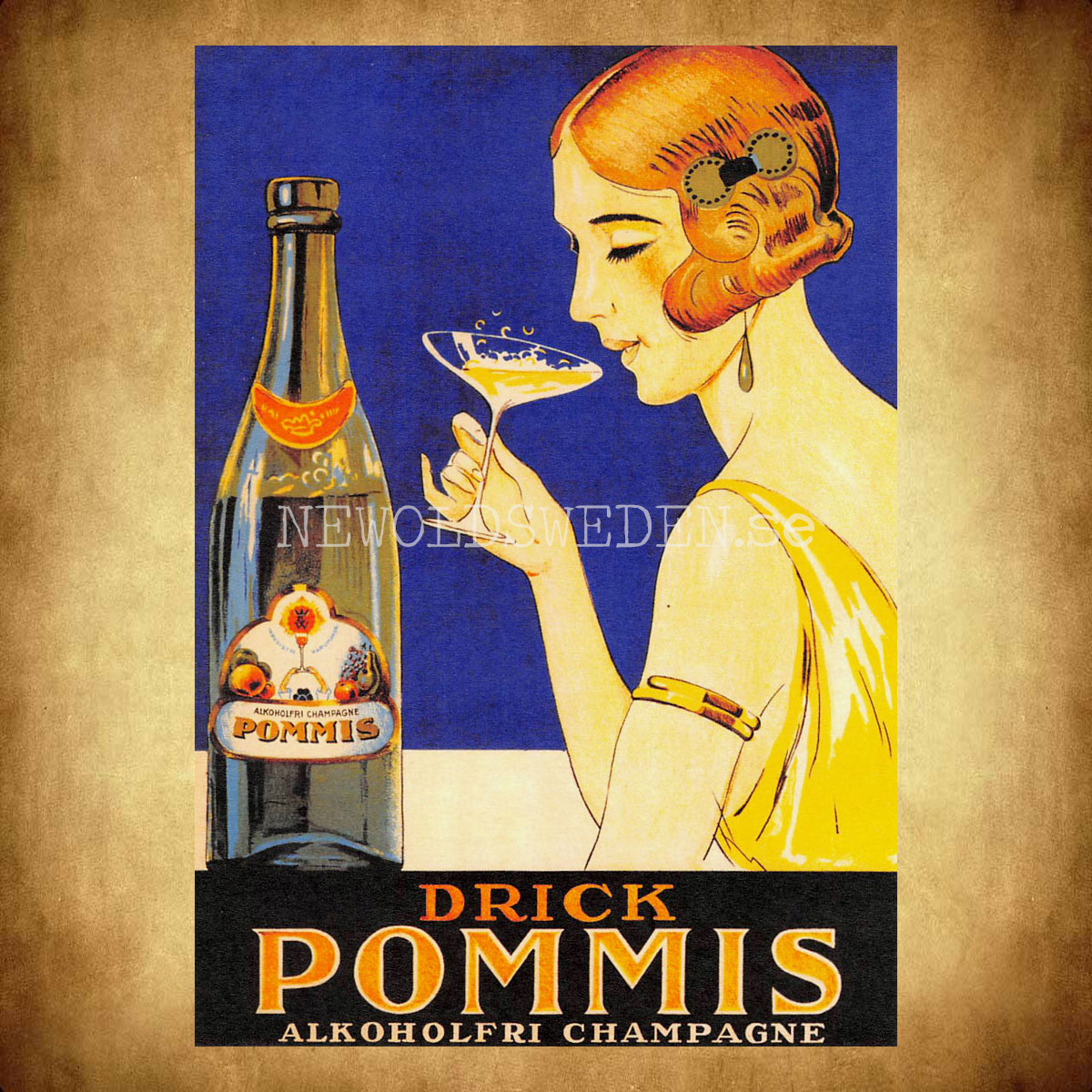 POMMIS Alkoholfri Champagne - Vykort A5 - 2