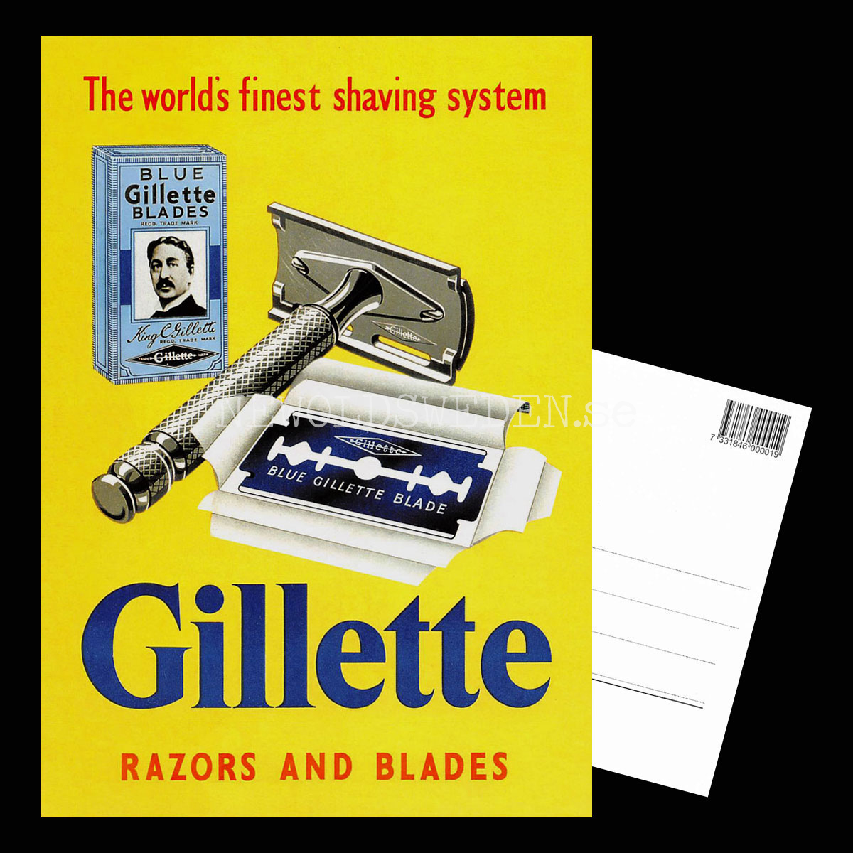 GILLETTE - Vykort A5 - 3