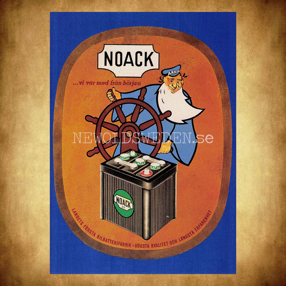 NOACK Landets första bilbatterifabrik - Vykort A5 - 2