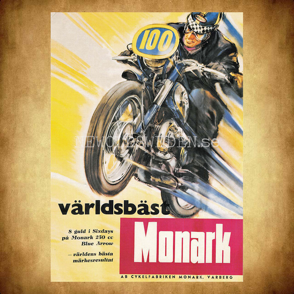 MONARK 250 cc Sixdays Varberg - Vykort A5 - 2