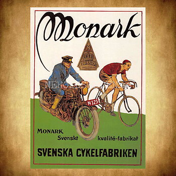 MONARK SVENSKA CYKELFABRIKEN Varberg - Vykort A5 ***
