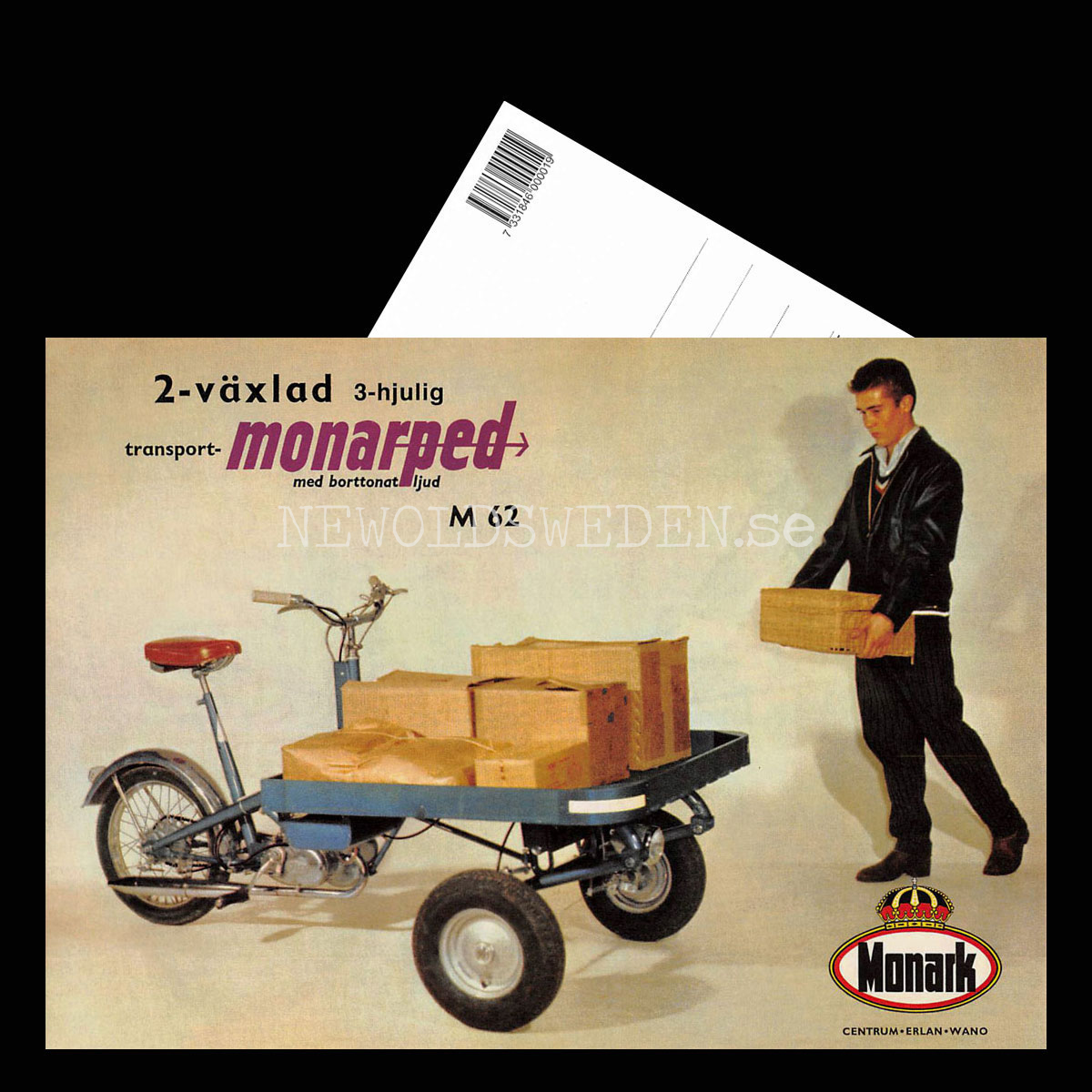 MONARK - Lastmoped Monark Transport-Monarped Varberg - Vykort A5 - 3