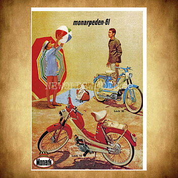 MONARK Monarped  1961 Varberg - Vykort A5 - Vykort A5