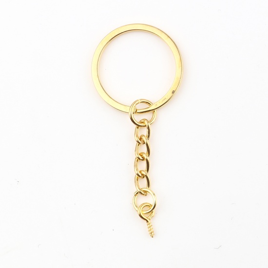 Key clasp ring  Key 60mm  Gold chain