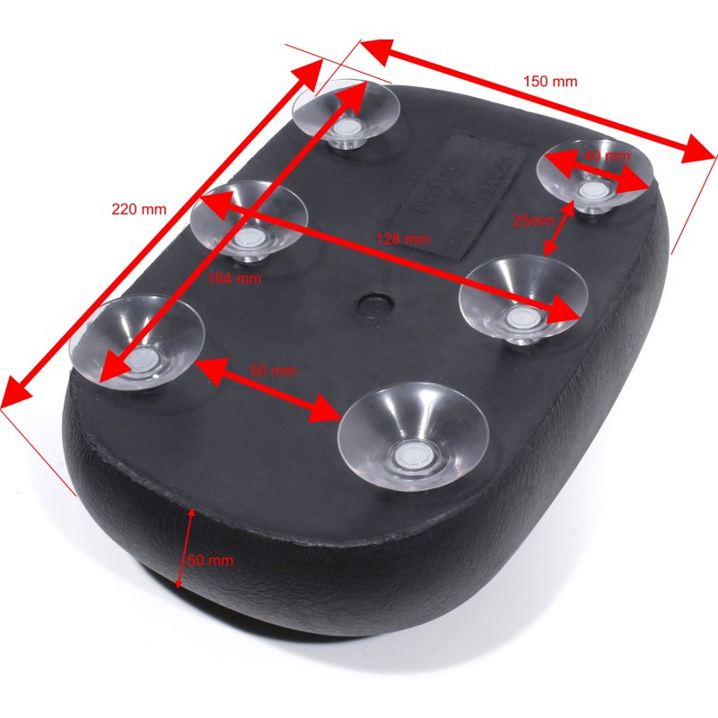 Komfortabel minipassasjerpute Sugeplugger Universal for Harley Suzuki Honda Chopper. - 3
