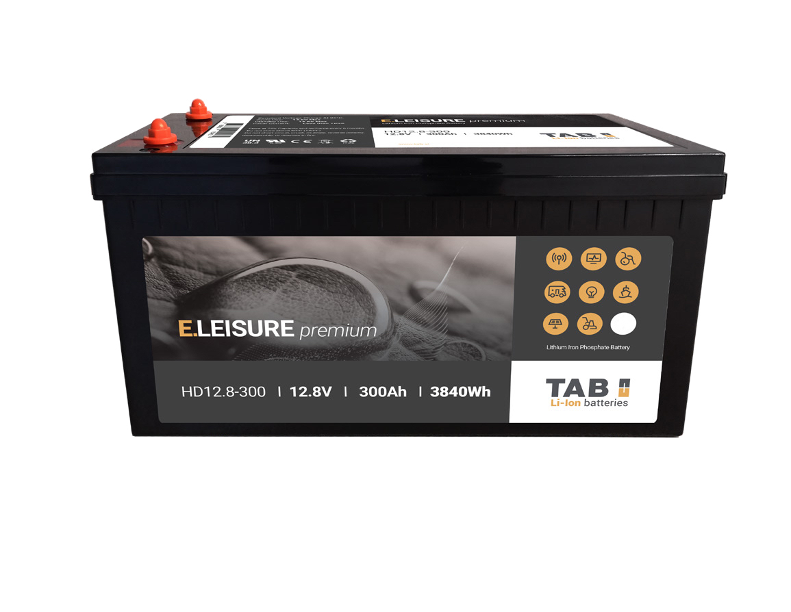 Tab HD12-300 Premium SOC batteri 12,8V 300Ah 3840Wh M8