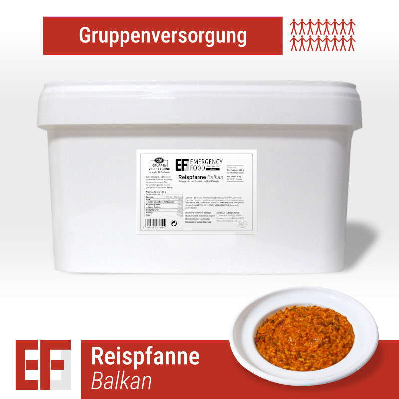 Convar Emergency Food | Rispanna Balkan | Frystorkad mat | Matranson | 4750g