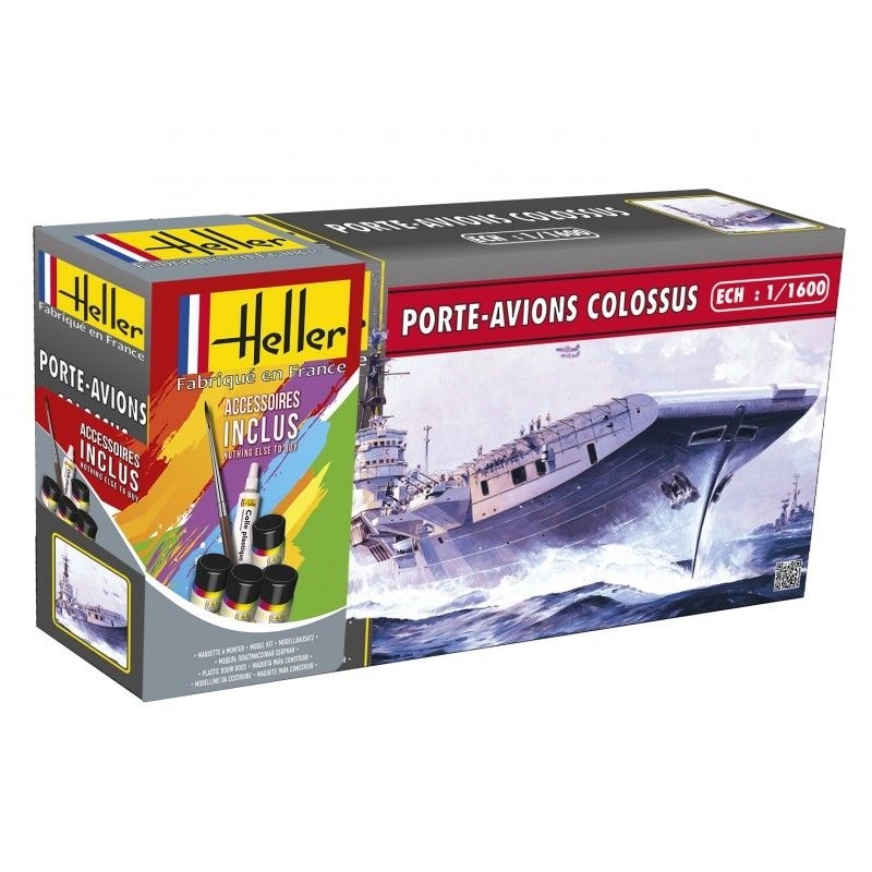 1/1600 Porte Avions Colossus COMPLETE  w. glue, brush and paints