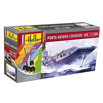 1/1600 Porte Avions Colossus COMPLETE  w. glue, brush and paints