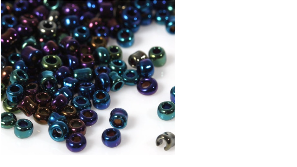 Seedbeads   Opak Blue Metal AB
