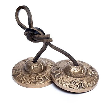 Tingshas Ohm With Lotus 6 Cm