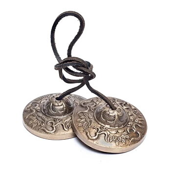 Tingshas Ohm With Lotus 7 Cm