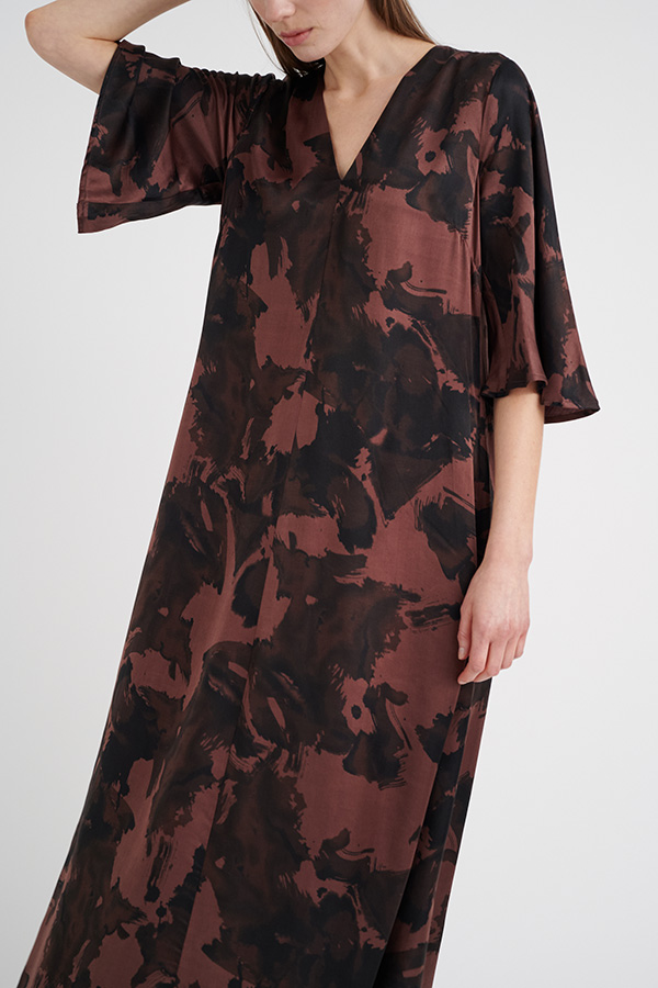 InWear - Ridal Yen Dress Brown Structure Wall - 3