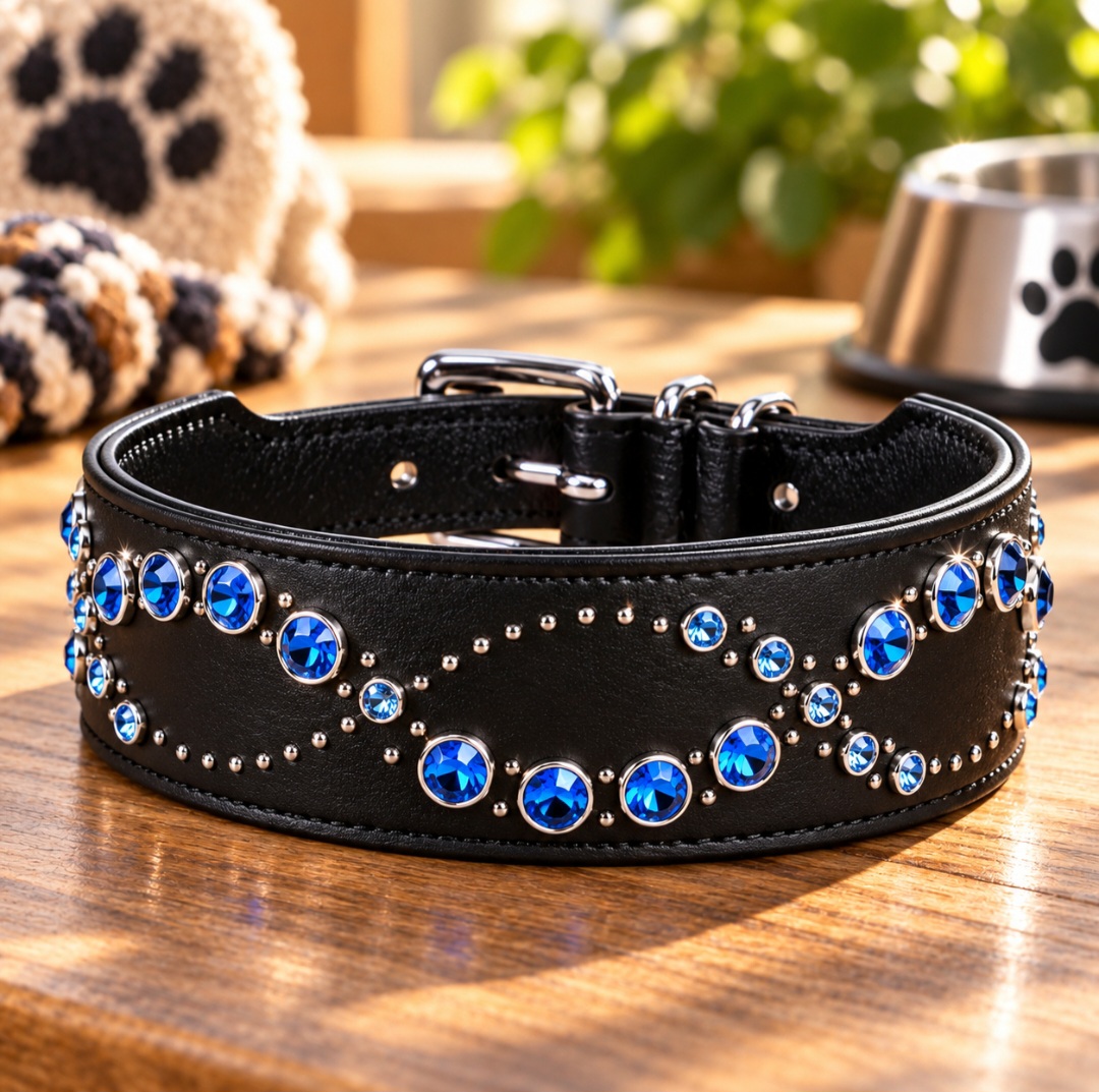 Halsband blåa stenar - 2