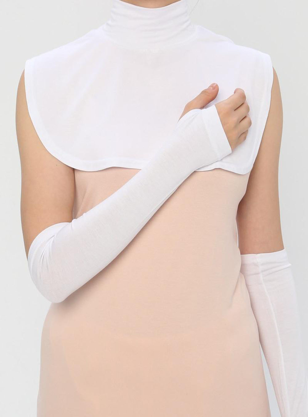 Collar and sleeves set - Jersey - White