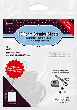 3D Foam, Creative Sheets Small Vit 2st, Scrapbook Adhesives