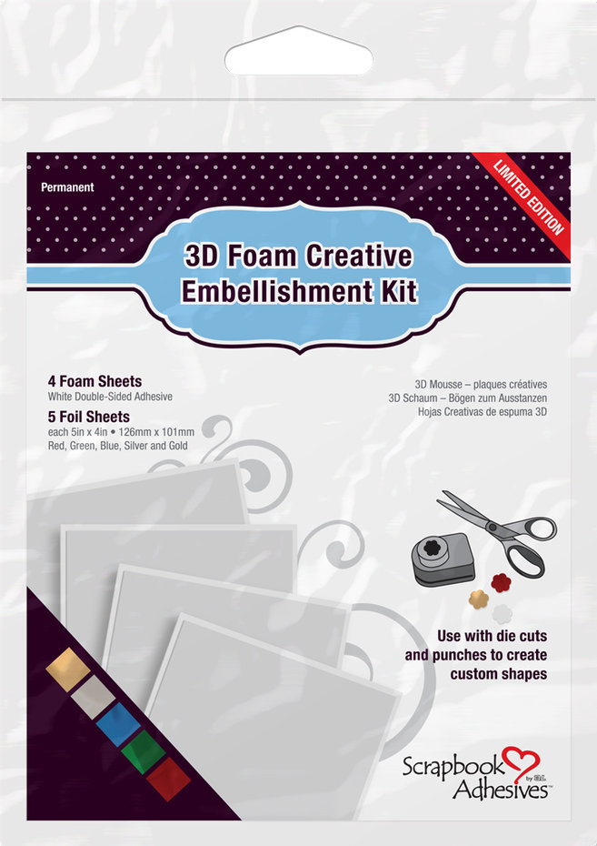 3D Foam Creative Embellishment Kit, Scrapbook Adhesives