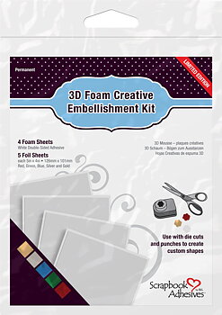 3D Foam Creative Embellishment Kit, Scrapbook Adhesives