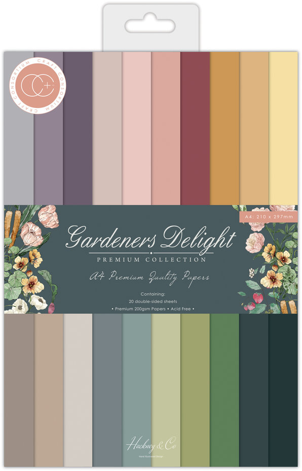 Gardeners Delight A4, Cardstock Paper Pad, Craft Consortium