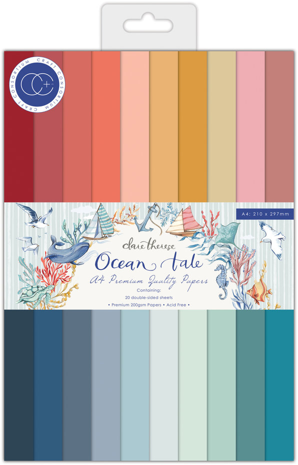 Ocean Tale A4, Cardstock Paper Pad, Craft Consortium