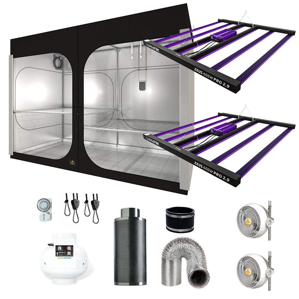 SJ Darkroom 300W - Lumatek 1200W - 297x150x217cm
