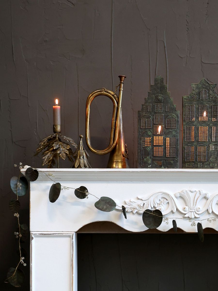 Candle holder - House - House facade - 9x12 cm - 12