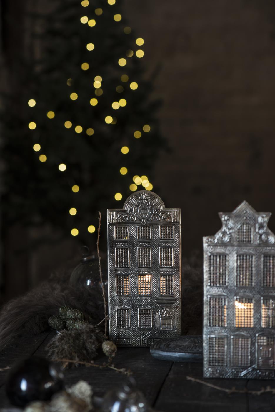Candle holder - House - House facade - 9x12 cm - 7