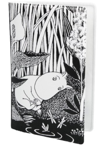 Moomin cardholder handy - Water Lily black/white