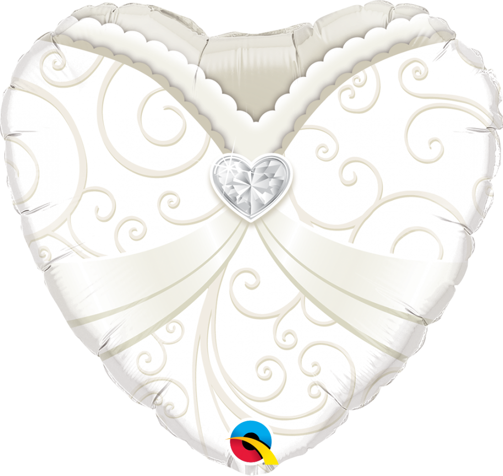 Folieballong Bröllopsballong 45 cm - Ballongkungen